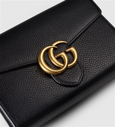 gucci gg logo leather billfold wallet|women gucci gg wallet.